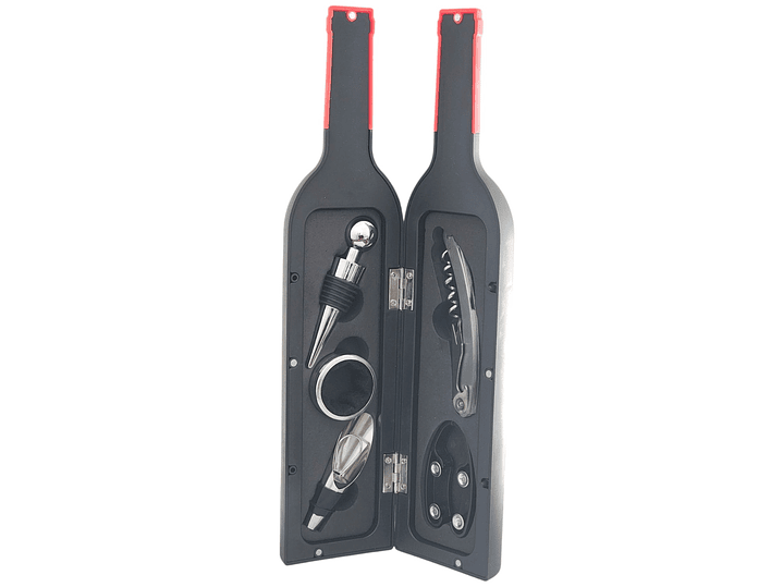 Set 5 Pz Saca Corcho Descorchador Estuche Botella Vino 10189 1