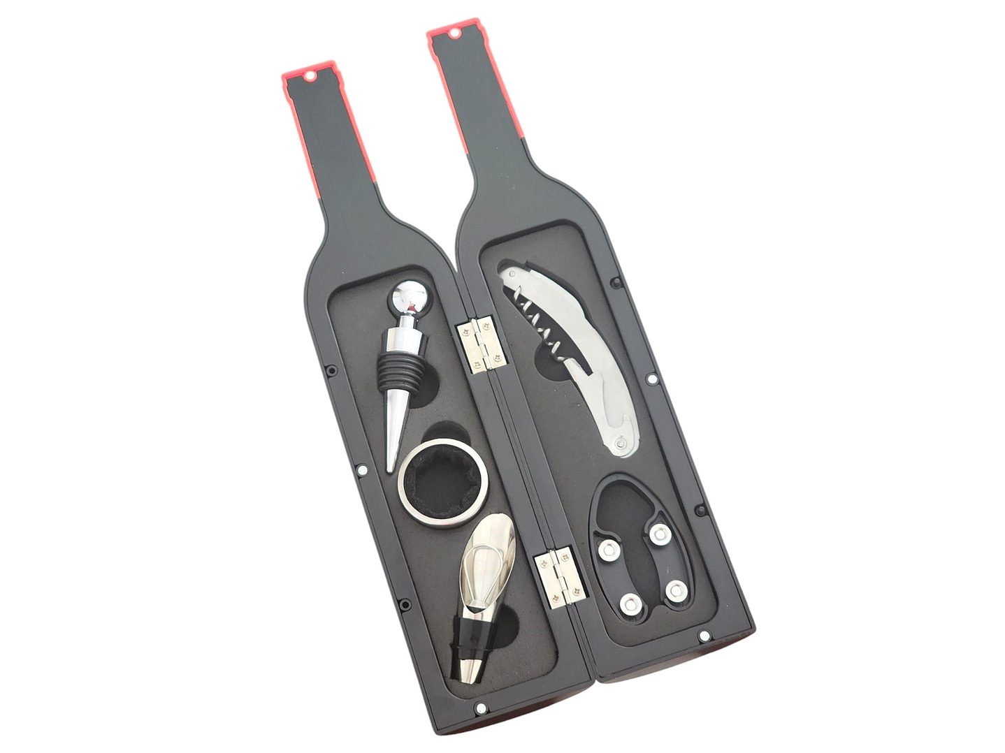 Set 5 Pz Saca Corcho Descorchador Estuche Botella Vino 10189 2