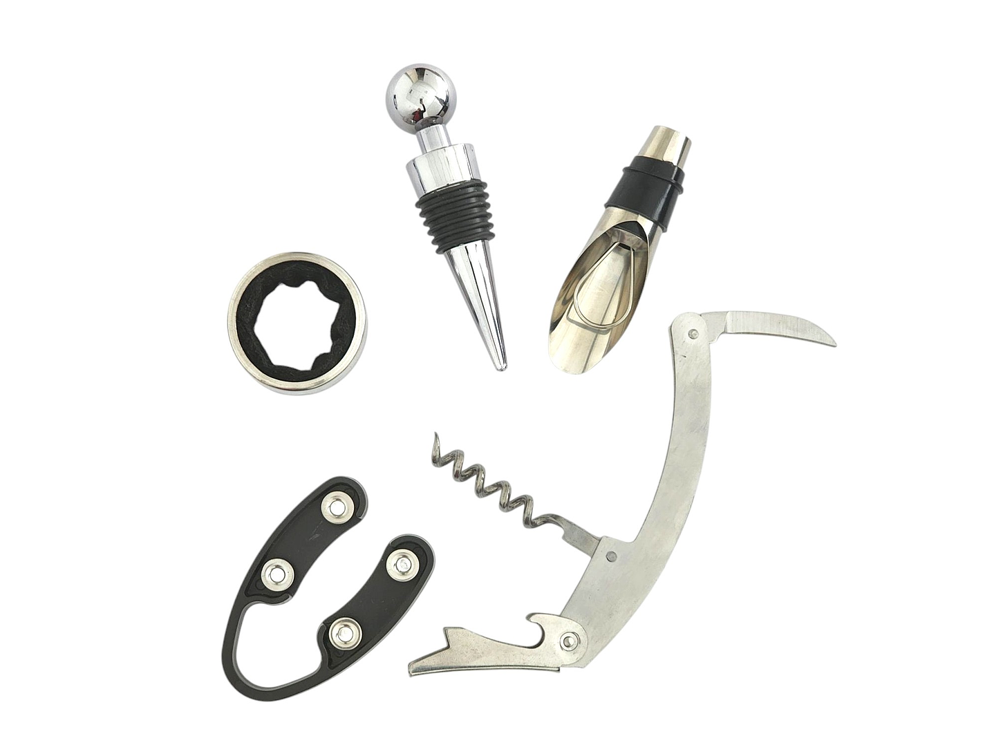 Set 5 Pz Saca Corcho Descorchador Estuche Botella Vino 10189 3