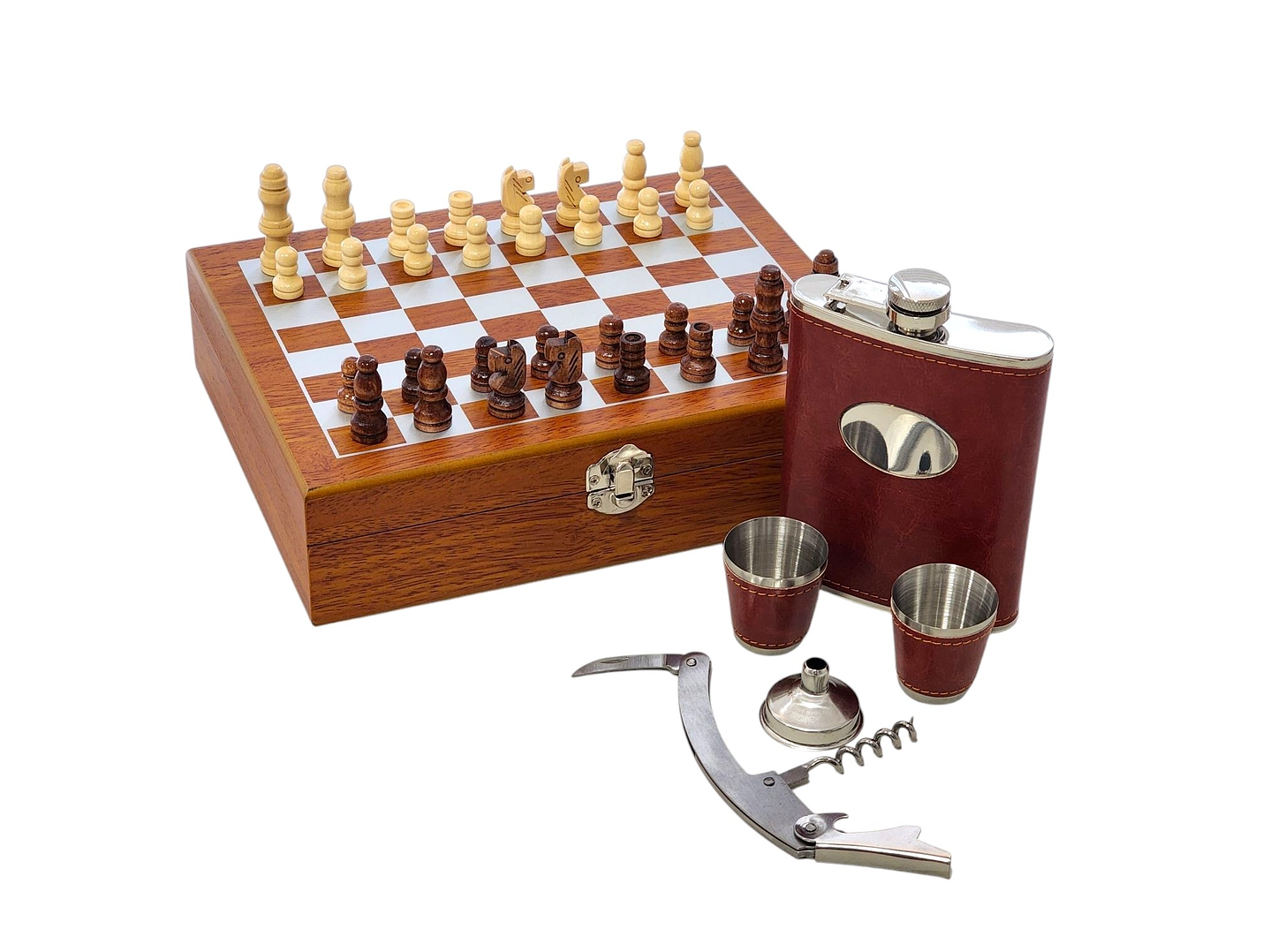 Set Juego Ajedrez Con Petaca 8oz (240ml) y Accesorios 10435 1