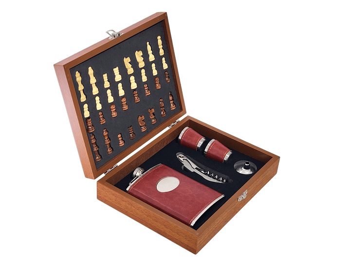 Set Juego Ajedrez Con Petaca 8oz (240ml) y Accesorios 10435 3