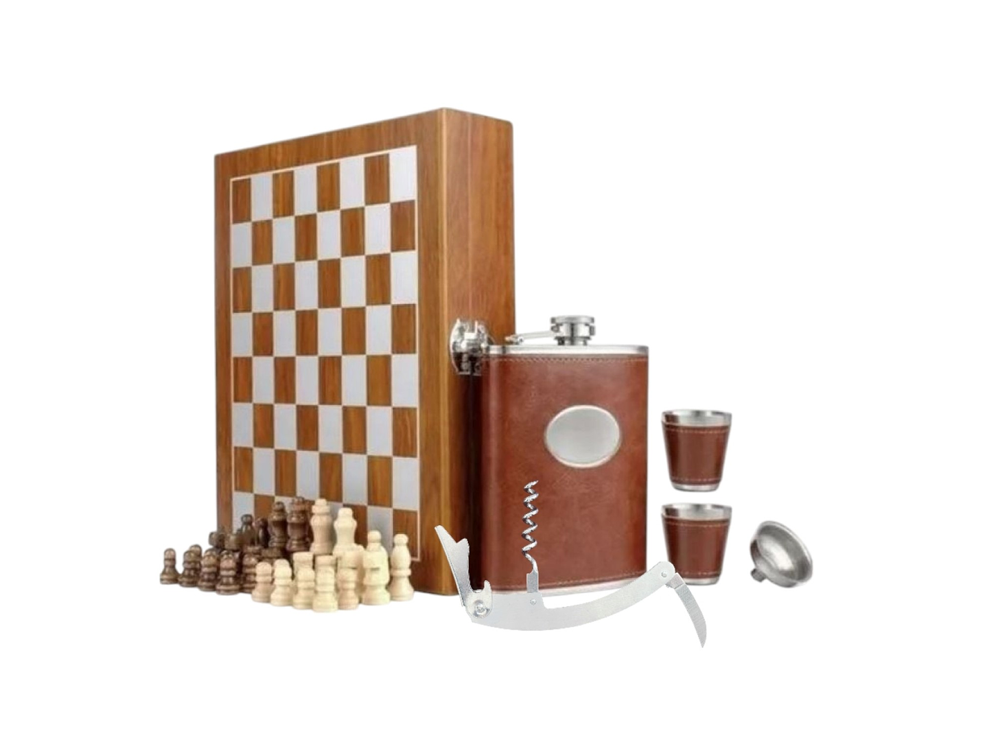 Set Juego Ajedrez Con Petaca 8oz (240ml) y Accesorios 10435 8