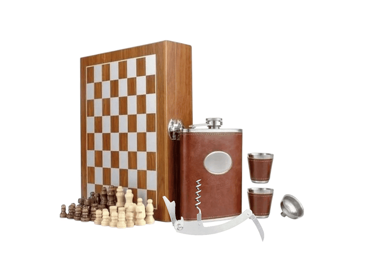 Set Juego Ajedrez Con Petaca 8oz (240ml) y Accesorios 10435 8