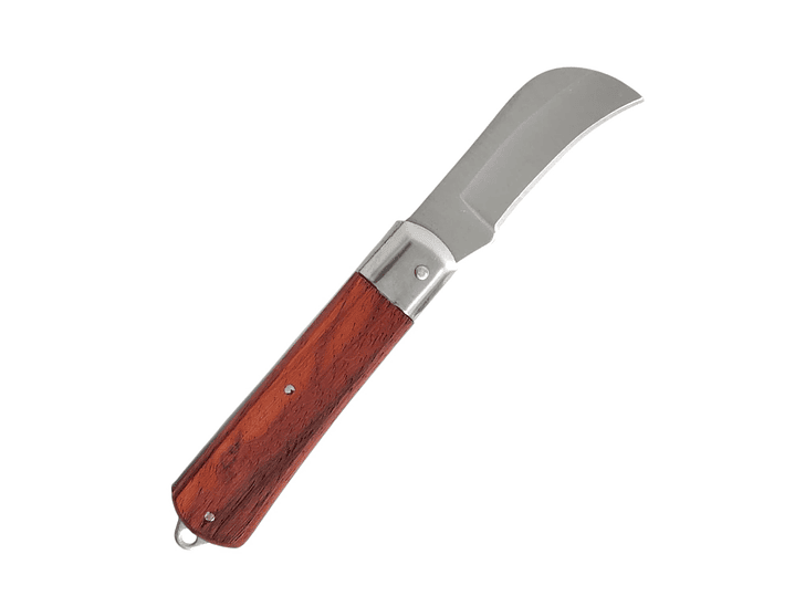 Cuchillo Navaja Cortapluma Curvo Mango Madera 13058 1