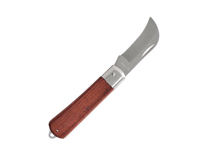 Cuchillo Navaja Cortapluma Curvo Mango Madera 13058 2