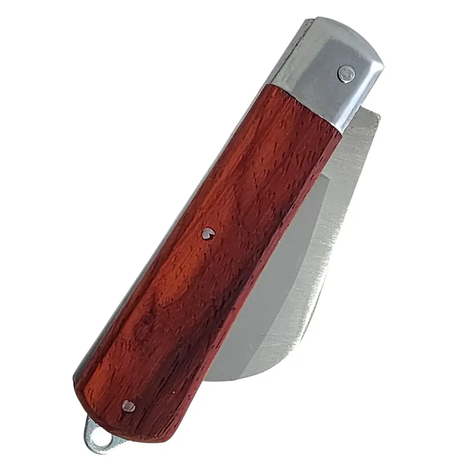 Cuchillo Navaja Cortapluma Curvo Mango Madera 13058 7