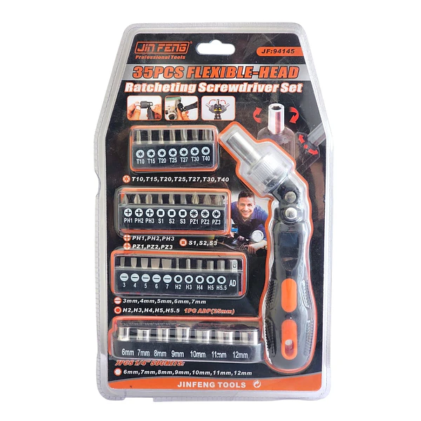 Set Destornillador Crique Flexible 35 Pzas