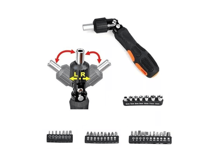 Set Destornillador Crique Flexible C/ Puntas 35 Pzas 13475 2