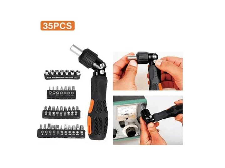 Set Destornillador Crique Flexible C/ Puntas 35 Pzas 13475 5