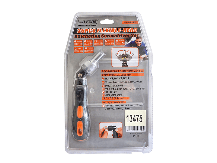 Set Destornillador Crique Flexible C/ Puntas 35 Pzas 13475 6