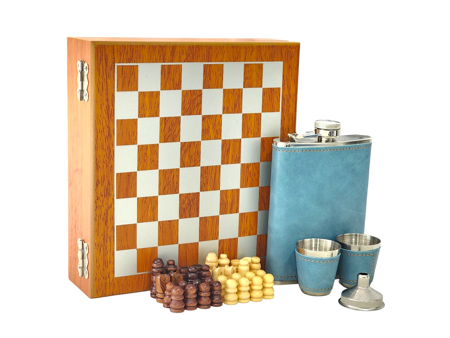 Set Juego de Ajedrez Con Petaca 8oz y 3 Accesorios 14145 2