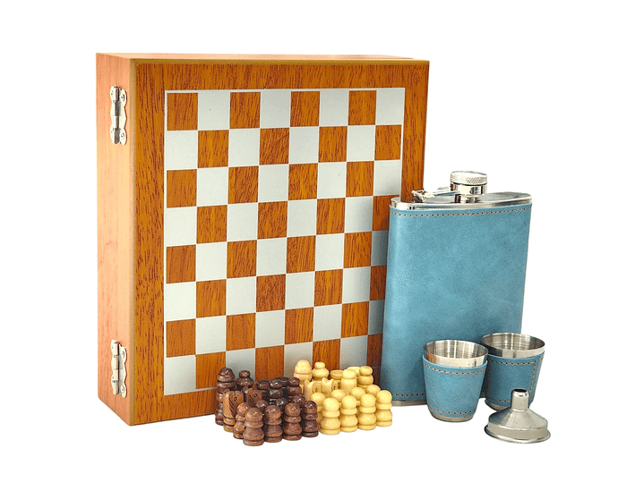 Set Juego de Ajedrez Con Petaca 8oz y 3 Accesorios 14145 2