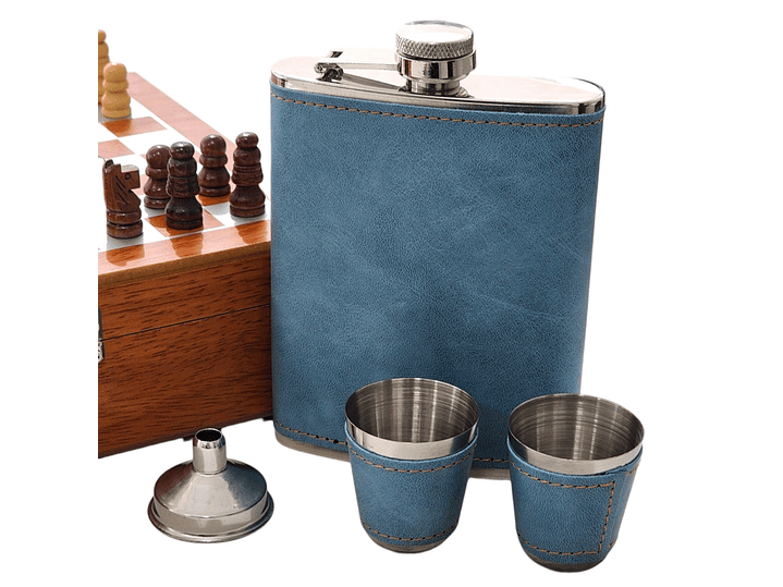 Set Juego de Ajedrez Con Petaca 8oz y 3 Accesorios 14145 3