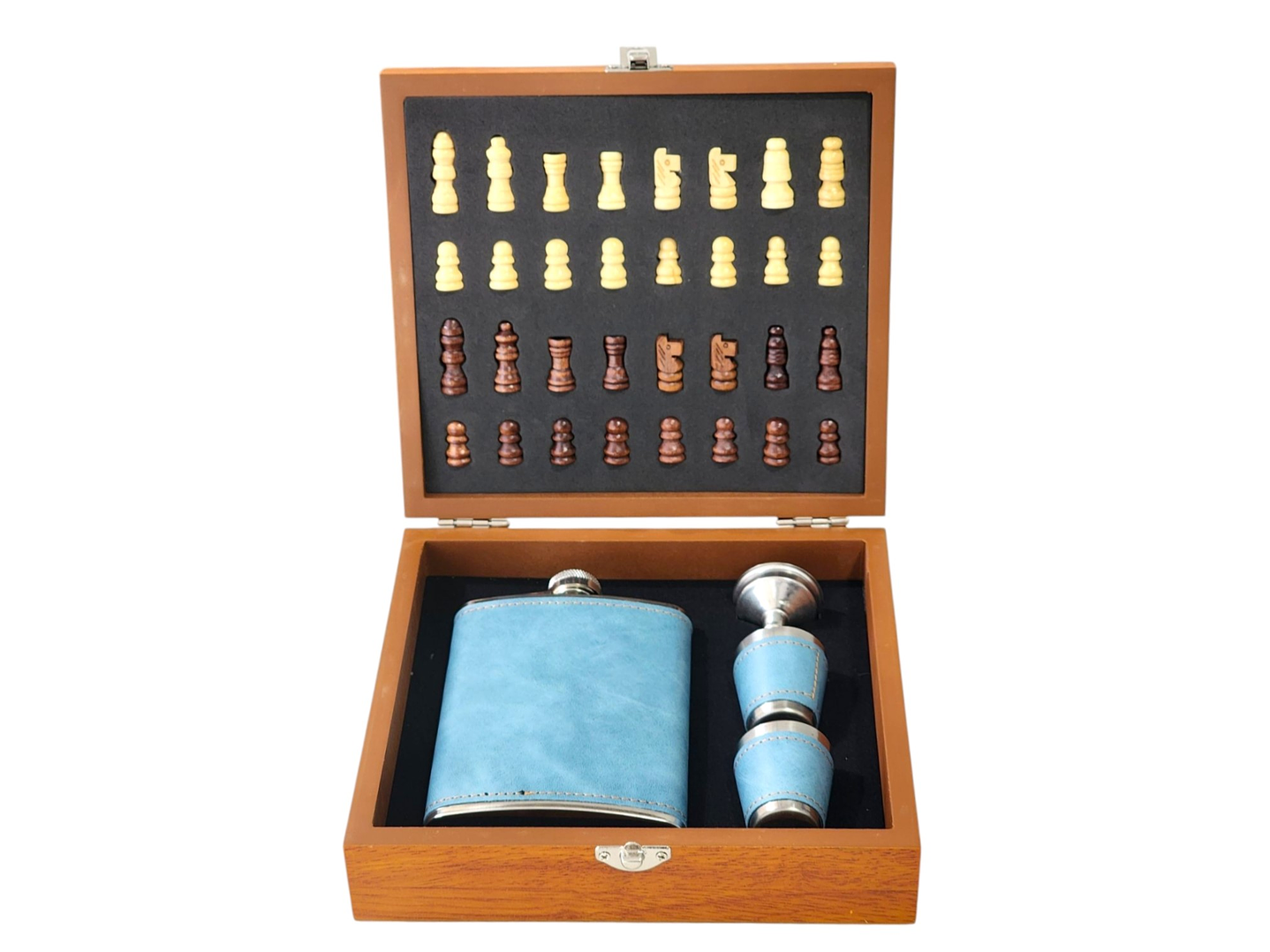Set Juego de Ajedrez Con Petaca 8oz y 3 Accesorios 14145 4