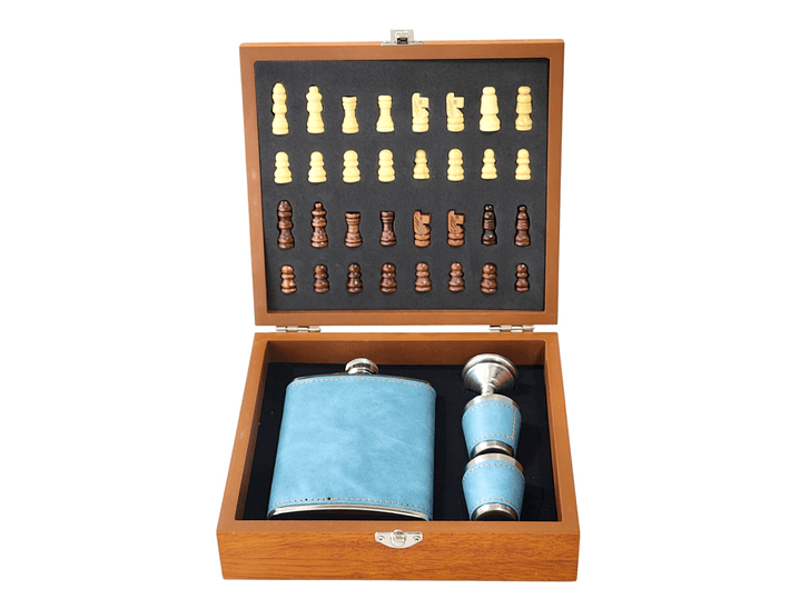 Set Juego de Ajedrez Con Petaca 8oz y 3 Accesorios 14145 4