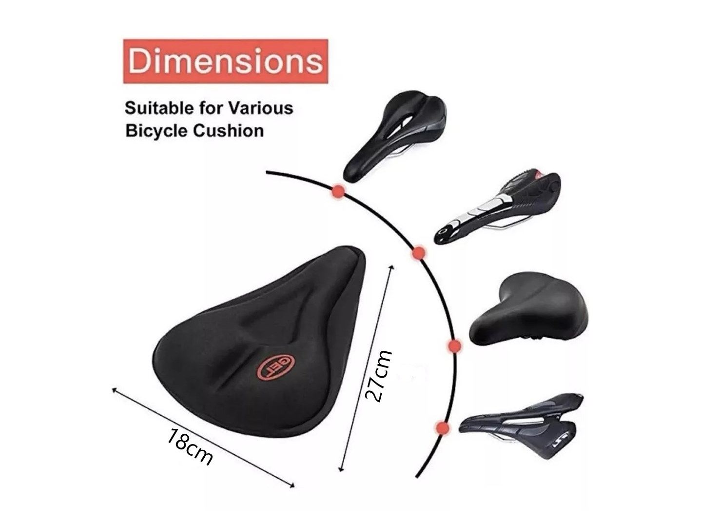 Cubre Asiento Sillín Universal Acolchado Bicicleta 14877 8