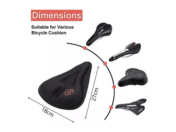Cubre Asiento Sillín Universal Acolchado Bicicleta 14877 8