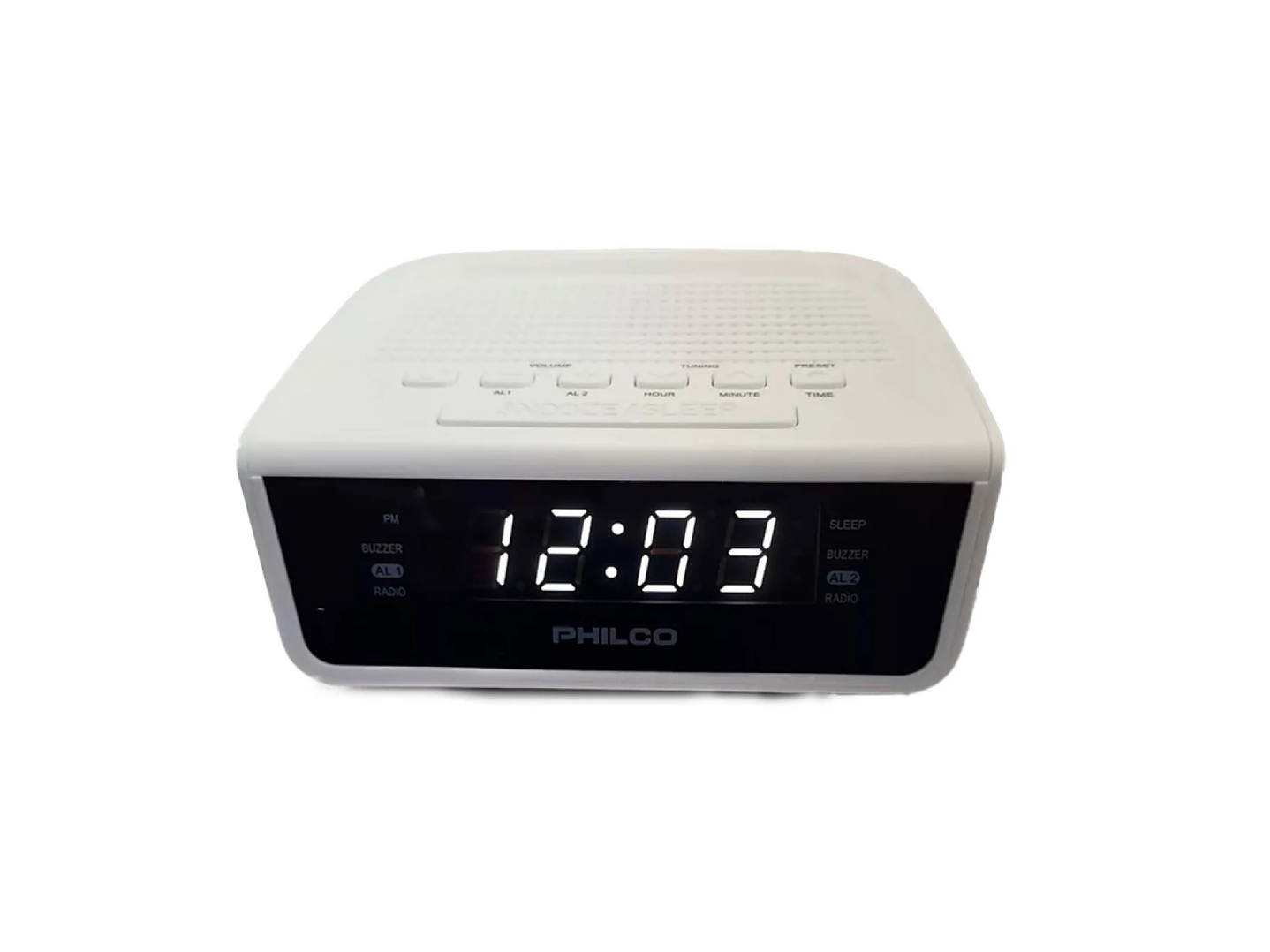 Radio Reloj Despertador con Alarma Dual y Radio FM Philco 1
