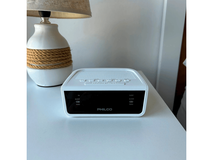 Radio Reloj Despertador con Alarma Dual y Radio FM Philco 2