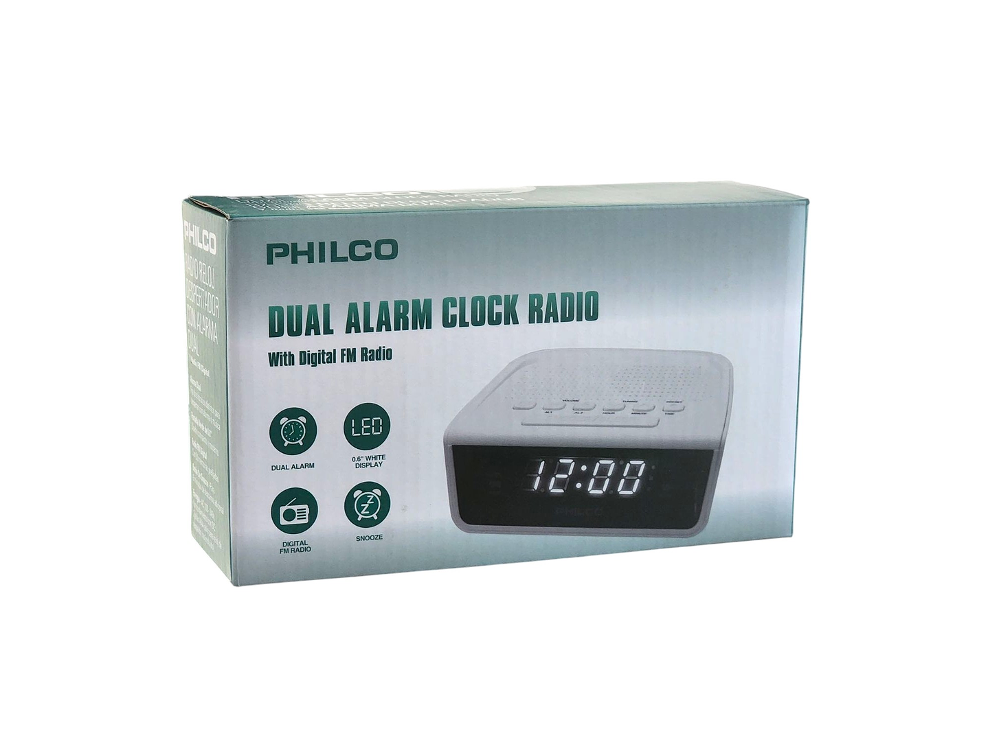 Radio Reloj Despertador con Alarma Dual y Radio FM Philco 3