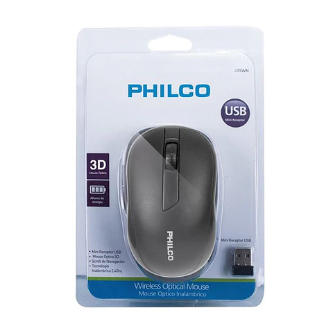 Mouse óptico Inalámbrico 210wn Negro Philco