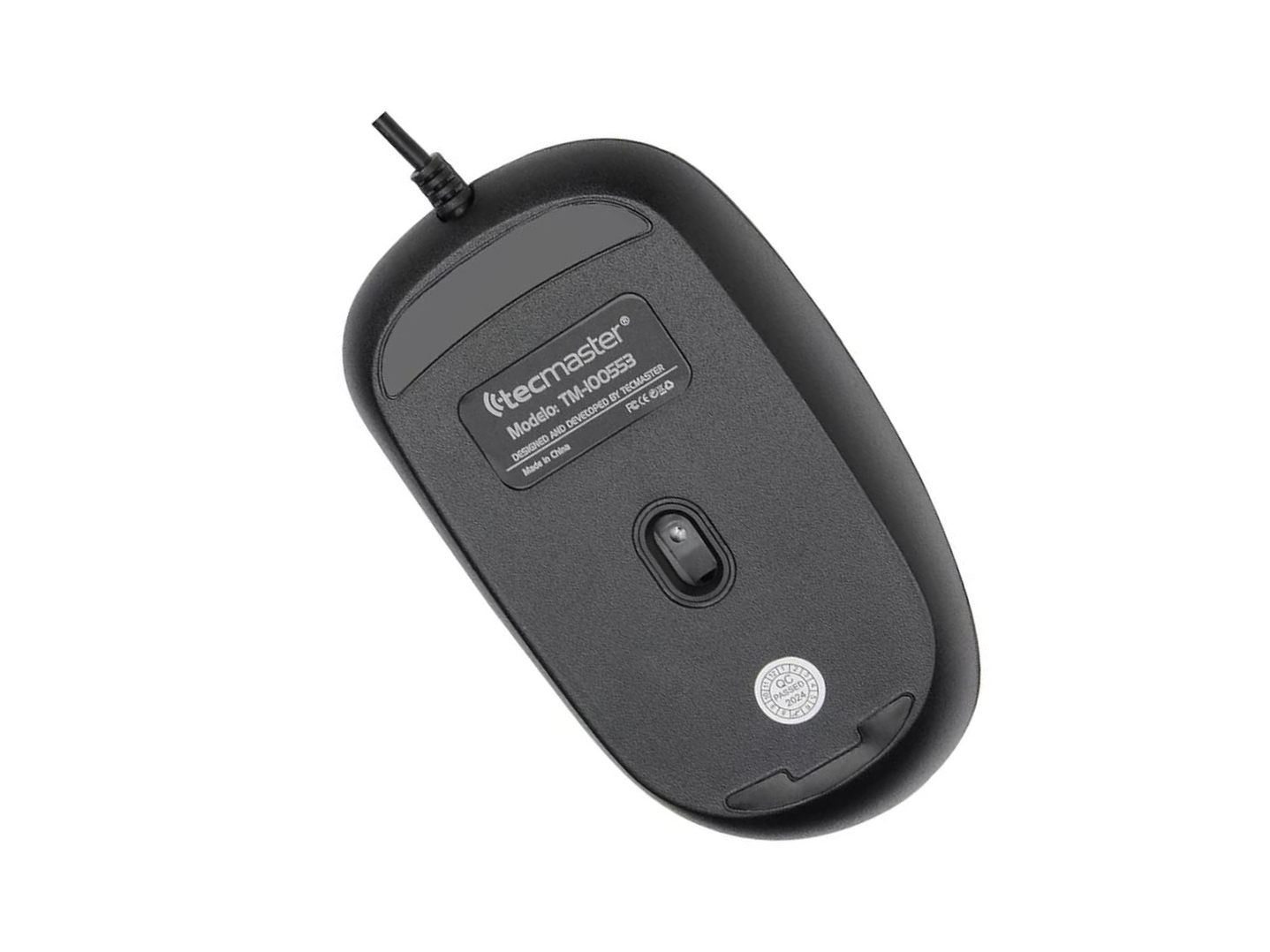 Mouse Óptico con Cable USB 1600 dpi Tecmaster Negro 3