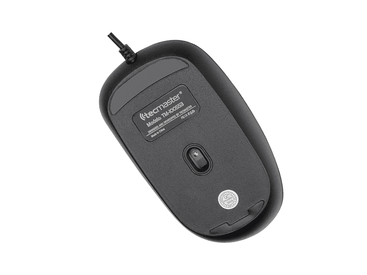 Mouse Óptico con Cable USB 1600 dpi Tecmaster Negro 3