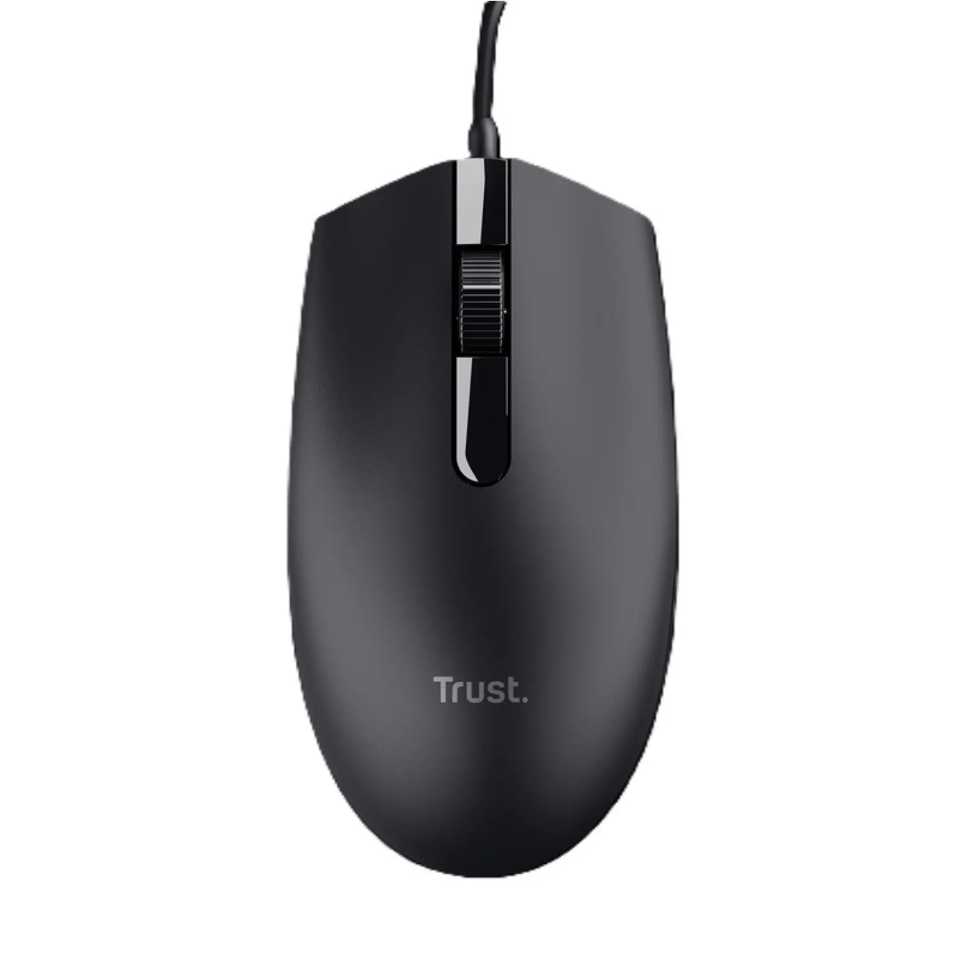 Mouse Óptico Con Cable USB Ambidiestro Basi Trust Negro 1
