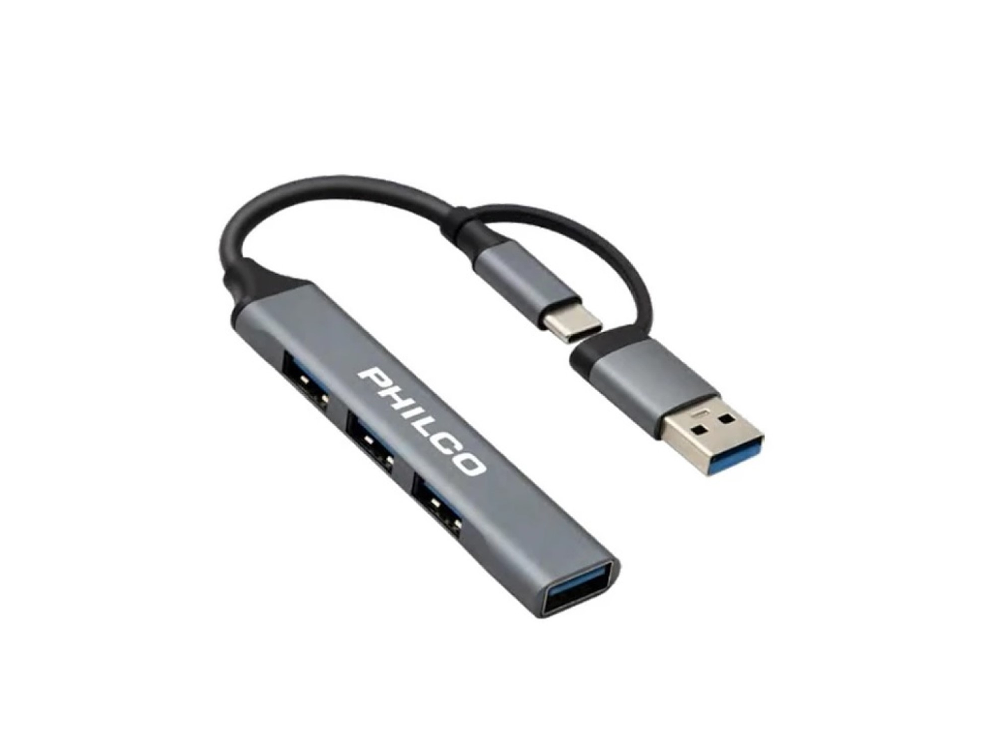 Hub 4 Puertos Usb 3.0 A Tipo C Philco 37186 1