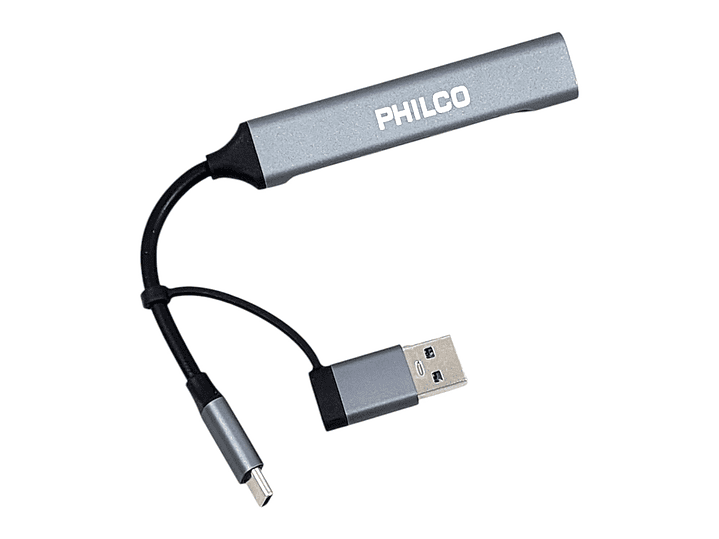 Hub 4 Puertos Usb 3.0 A Tipo C Philco 37186 2