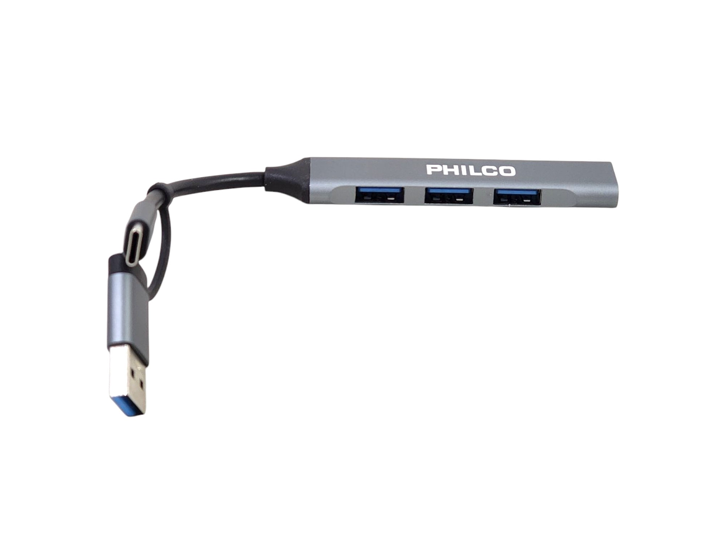 Hub 4 Puertos Usb 3.0 A Tipo C Philco 37186 3