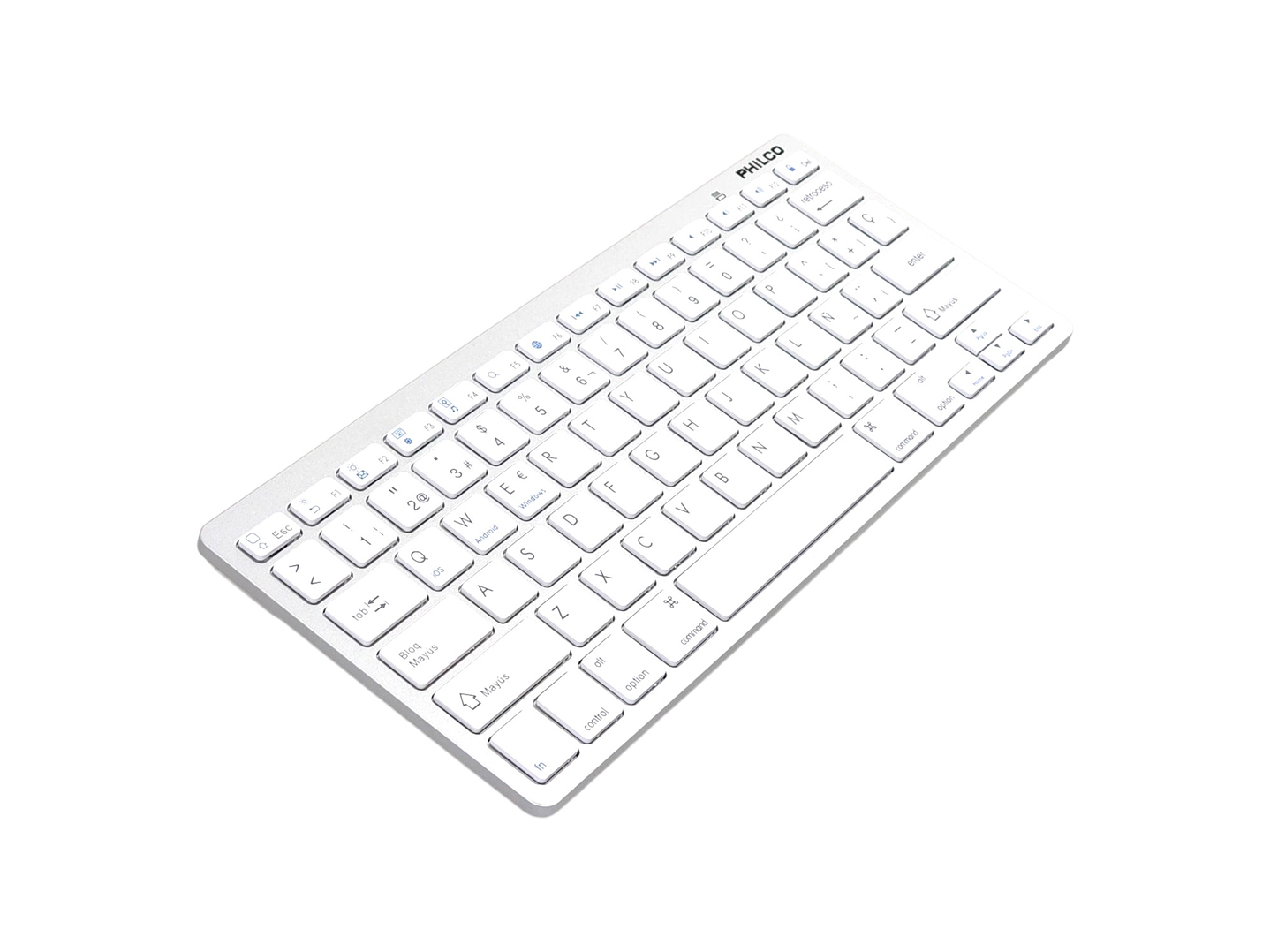 Teclado Inalámbrico Bt Ultra Slim AP382 Blanco Philco 3