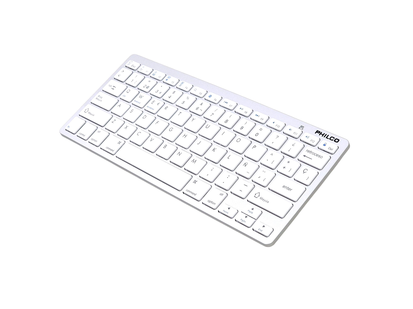 Teclado Inalámbrico Bt Ultra Slim AP382 Blanco Philco 4