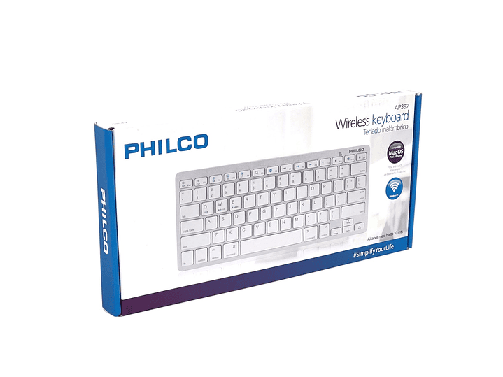 Teclado Inalámbrico Bt Ultra Slim AP382 Blanco Philco 5