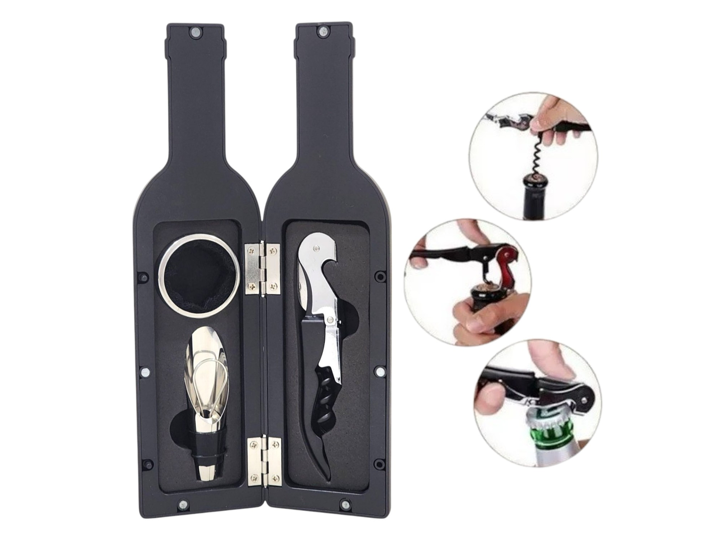 Set Accesorios Juego De Abridor Botellas Vino 3 Pz 16448 4