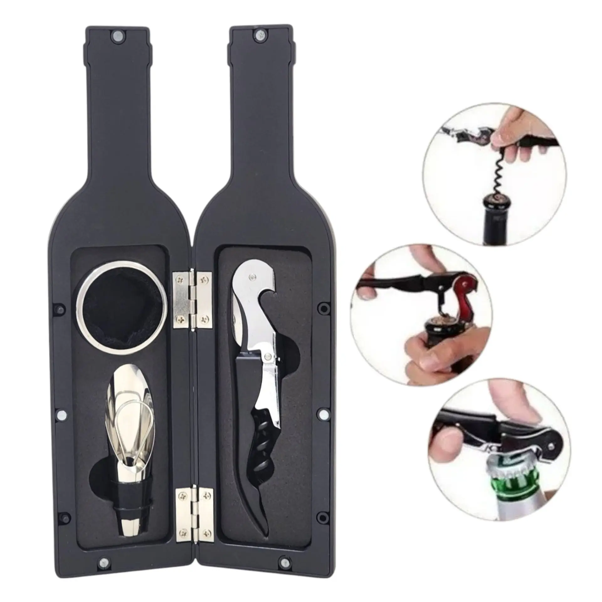 Set Accesorios Juego De Abridor Botellas Vino 3 Pz 16448 4