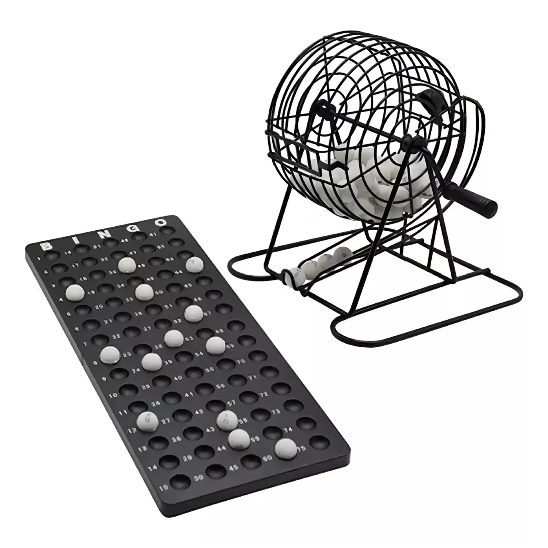 Juego de Bingo Profesional con Tómbola Metálica 56628 4