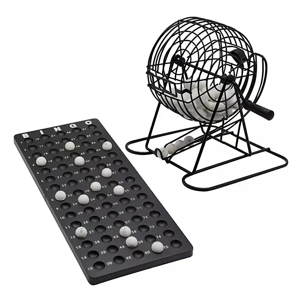 Juego de Bingo Profesional con Tómbola Metálica 56628 4