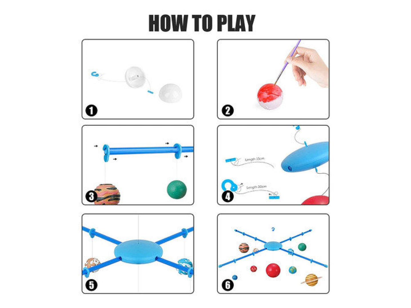 Kit Juego de Ciencia Para Armar y Pintar Sistema Solar 55631 4