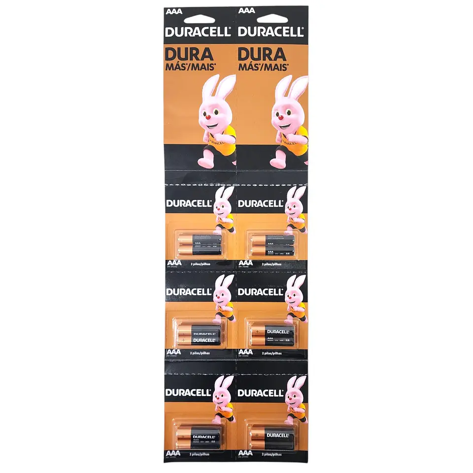 Pack 12 Pilas Duracell Aaa Triple A Alcalina Tira  1
