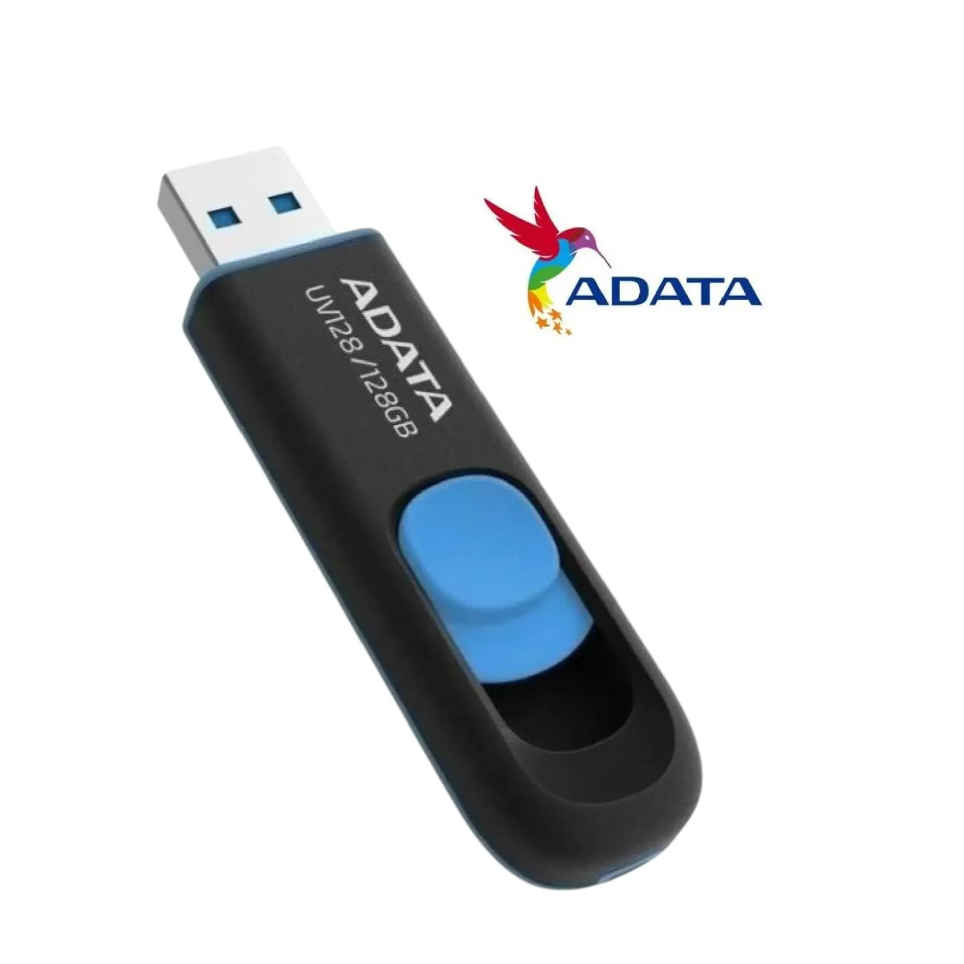 Pendrive Adata UV128 128gb 3.2 Gen 1 Retráctil Negro/Azul 4