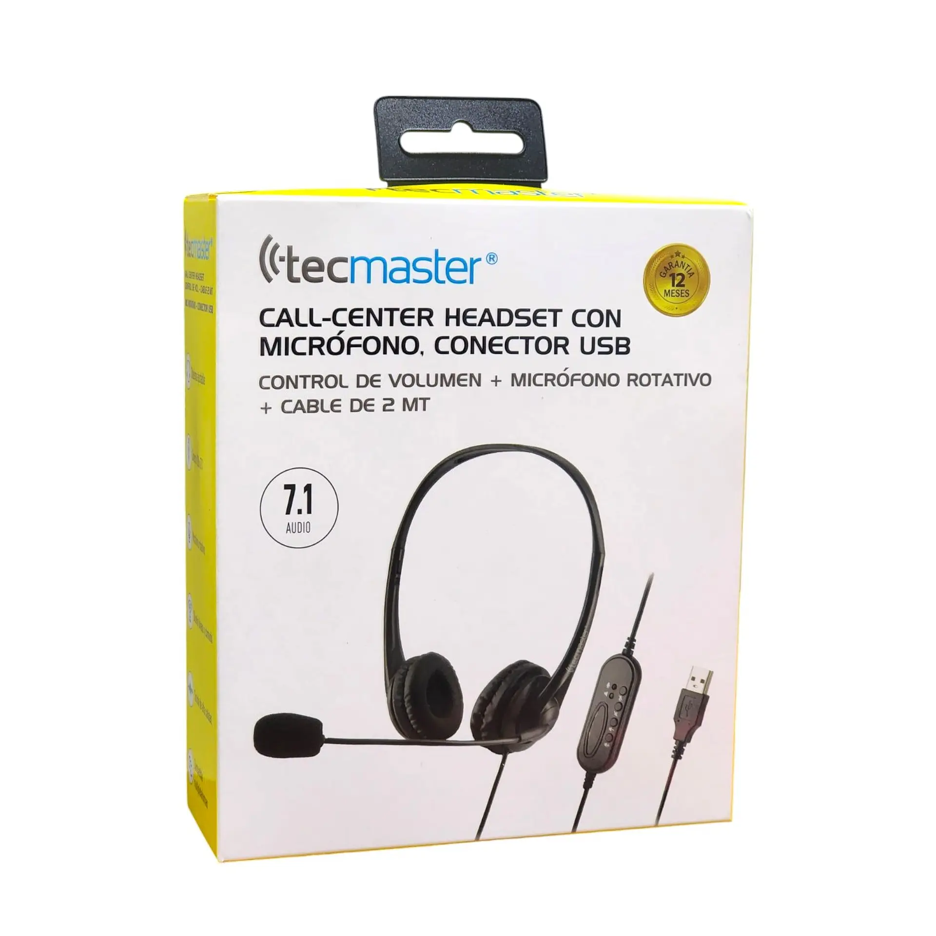 Auriculares Call-Center Micrófono USB Tm100559 Tecmaster  4