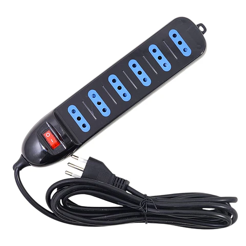 Alargador Eléctrico 6Pos 3mt Switch Tm-800100bk Tecmaster