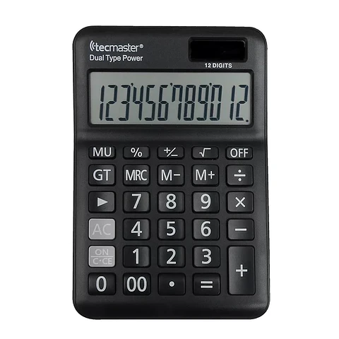 Calculadora Con Panel Solar 12 dígitos Tecmaster TM100558