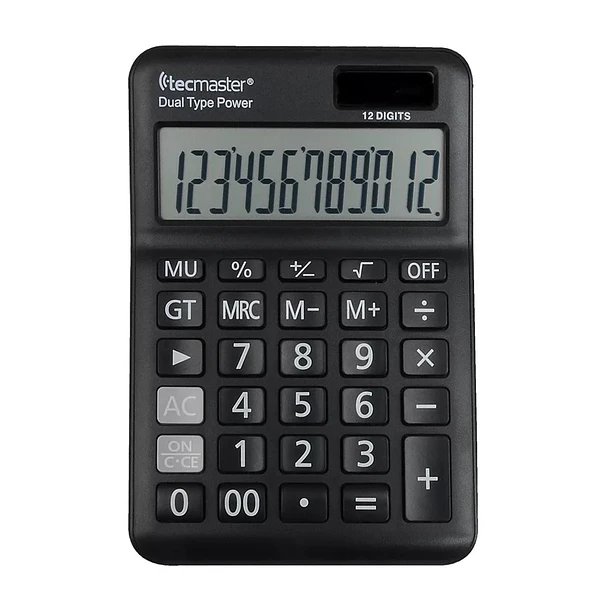 Calculadora con Panel Solar 12 Digitos Tecmaster