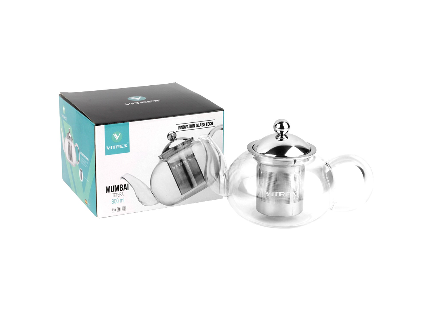 Tetera de Vidrio Mumbai 800ml Vitrex  6