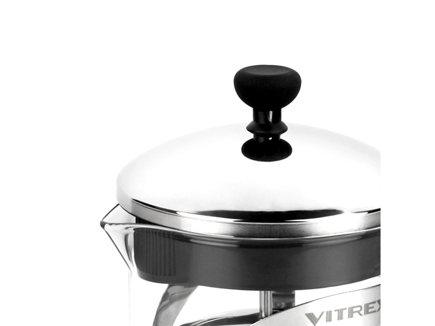 Tetera Embolo de vidrio con filtro 600 ml Indi Vitrex 2