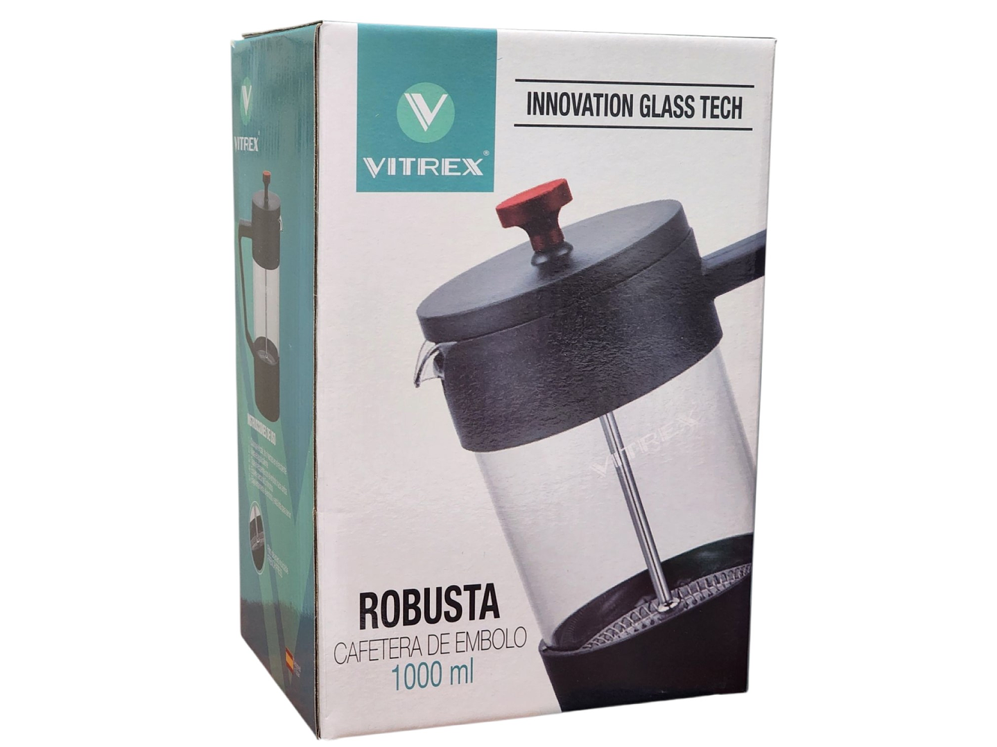 Cafetera de Embolo Francesa Robusta Vitrex 1000 ml. 4