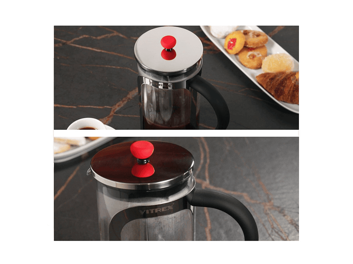 Cafetera de Embolo Chennai 600ml Vitrex 5