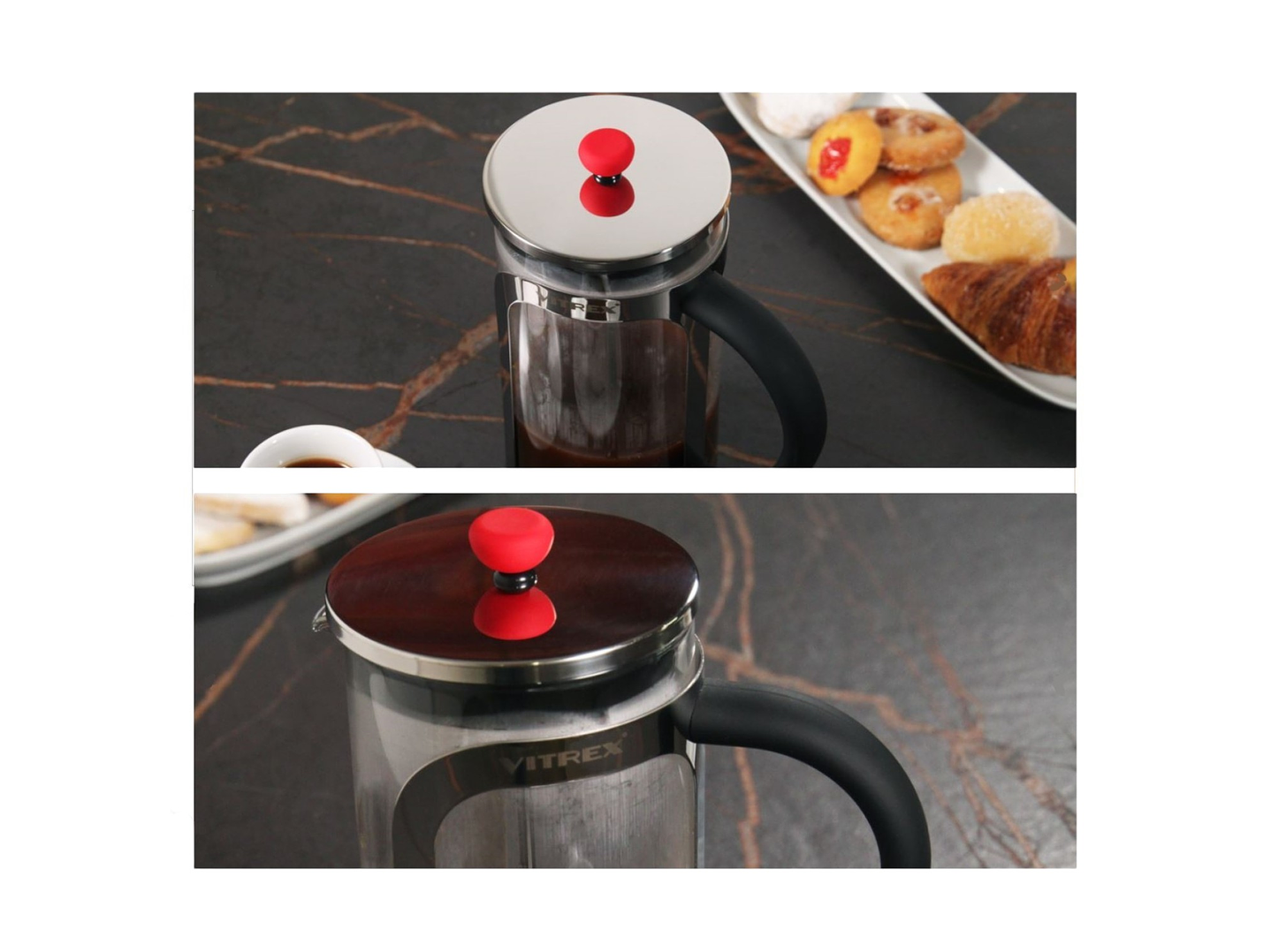 Cafetera de Embolo Chennai 1000 ml Vitrex 5